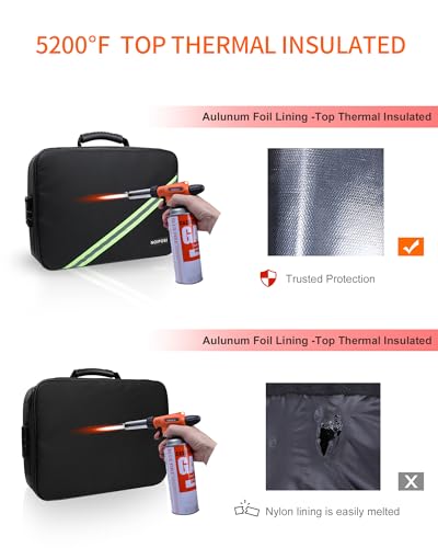 Noiposi G303828MB Document Organizer With 5200℉ Heat Insulated,15.0 Inchx11.0 Inchx4.3 Inch Waterproof And Fireproof Document Box,Portable Home Travel Safe Storage Box thumb #4