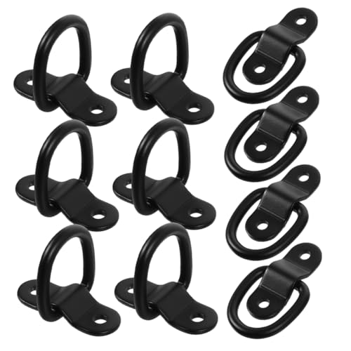 HEALLILY 10 anclajes de amarre de anillo en D resistentes, hebillas duraderas para transporte de carga seguro, remolques, camiones y caravanas, rendimiento fiable, uso versátil
