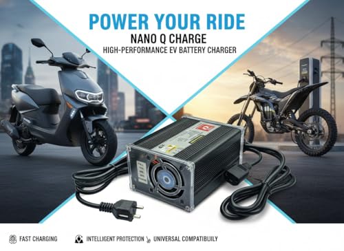 Image of 60V 6AMP Aluminium Heavy Duty Lithium Battery Charger for E-Bikes, Cut-Off Voltage 67.2V. with LED Percentage Indication, Over Load and Over Heat Protection.