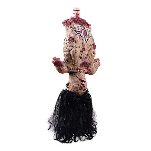 MTXD Control de Sonido Espeluznante asustadizo del Fantasma Esqueleto Animado de Halloween Horror Puntales de Pelo Largo Que cuelga Santo Regalo Decoraciones de Halloween 918.A (Color : 096)