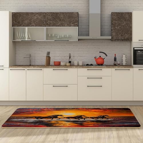 Tapete de cocina de 2 piezas alfombra pasillo lavable absorbente antideslizante VAPOKF 6