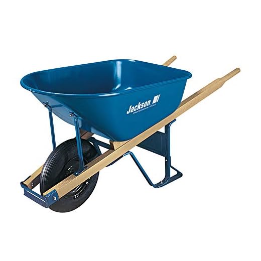 Jackson M6T22 M6T22KB Wheelbarrow, 6-Cubic Foot Capacity, Blue
