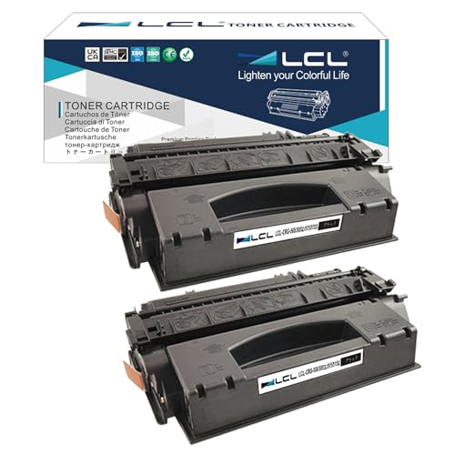 LCL 53X Q7553A Q7553X 7000Páginas (2 Negro) Cartucho de tóner Compatible para HP Laserjet P2014 P2015 M2727 Series M2727 MFP M2727nf MFP M2727nfs MFP P2015d P2015dn P2015x P2014 P2014n