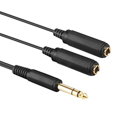 1/10,2 cm 6.35 mm spina stereo/maschio a doppio