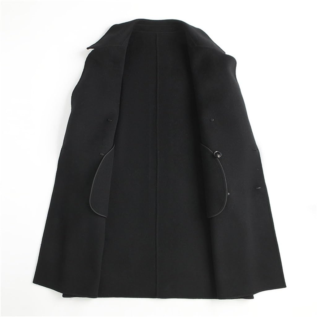 Veste mi-longue décontractée manteau en tweed chaud pour aller au bureau