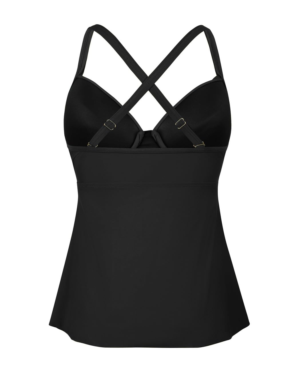 Hilor Maillot de bain tankini à armatures avec col en V torsadé pour femme
