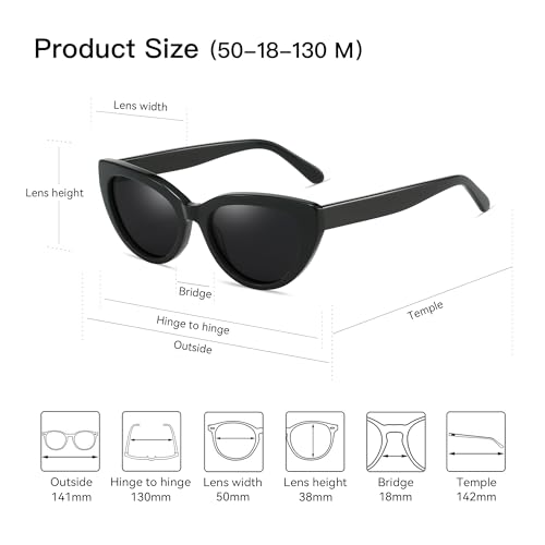 ZENOTTIC Trendy Polarized Women Sunglasses: Retro Cateye Shades for Ladies - Sun Glasses with UV400 Protection4