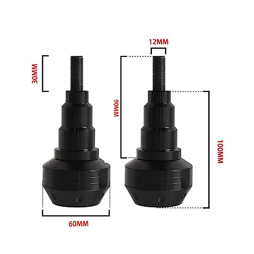 OXLLONE Motorrad Rahmen Crash Pads Motorgehäuse Sliders Protektor für MT07 2015-2021 FZ1 FZ6 FZ8 Tracer 900 GT MT09 MT 09 2015-2020-Schwarz