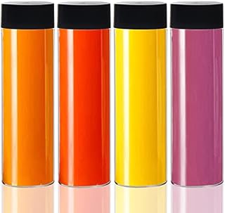 Youngever 6 Pack 500ML Re-usable Plastic Juice Bottles with Caps, Drinking Bottles with Lids, Beverage Containers