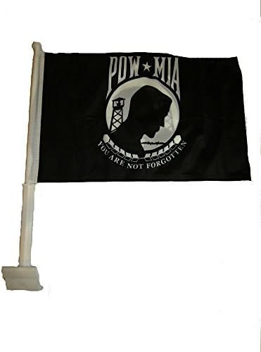 AES 12x15.5 Powmia POW MIA Double Sided Nylon Car Vehicle 12"x15.5" Flag image 4