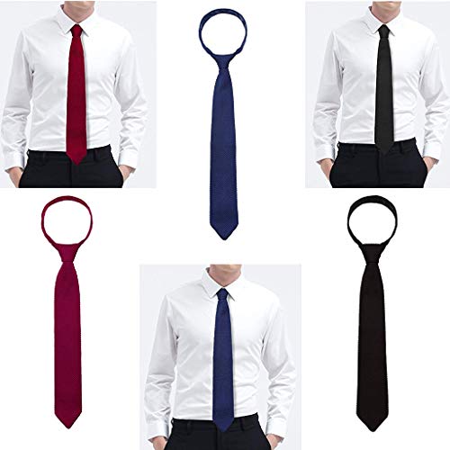 menolana 3pcs Moda Masculina de Malha Sólida Gravata de Negócios Formal Tecido Fino
