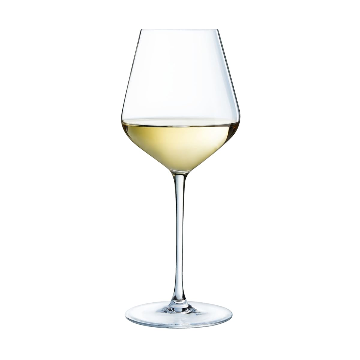 Cristal d'Arques Paris - Collection Ultime - 6 Verres à pied 38 cl en Cristallin - Brillance et Haute Résistance - Fabriqués en France - Emballage renforcé, adapté à la vente en ligne