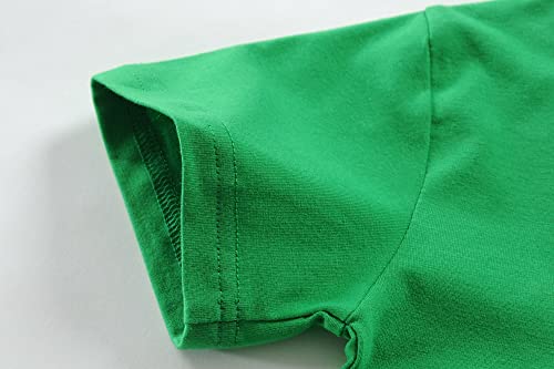 Image of Girls Crop Tops St Patricks Day T-Shirts Lucky Clover Short Sleeve Shirts Kids Shamrock Tees 5-14 Years