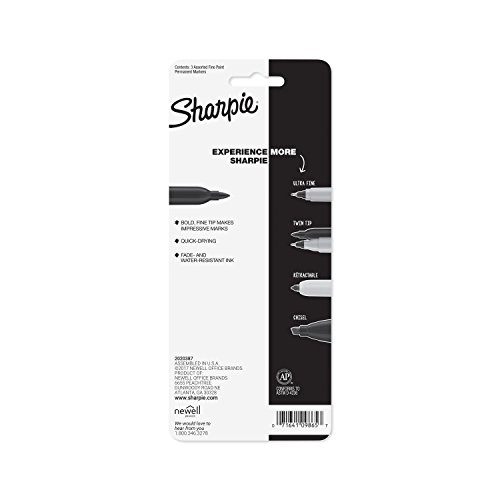 Image of Sharpie Color Burst Permanent Markers, Fine Point, Assorted, 3-Pack (1948379)