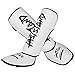 GINGPAI - Parastinchi da boxe, MMA Muay Thai, parastinchi per uomo, donna, adulti e bambini, protezione per il collo del piede, protezione per gamba, kickboxing (L, bianco-AST)
