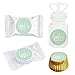 Andaz Press Chocolate Drop Labels Trio, Baby Shower, Twinkle Twinkle Little Star, Mint Green, 216-Pack, Fits Kisses Party Favors, Decor, Decorations