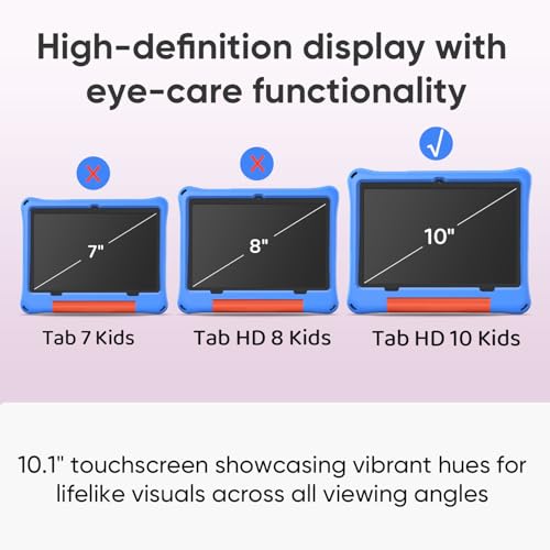 Image of JIKOCXN Kids Tablet, Android 16 Tablet for Kids 10 inch Octa-Core with Case, 24GB RAM 64GB ROM 1TB TF Card Expandable for Toddler Children, Parental Control, Dual Camera, BT5.0, WiFi, Gift (Blue)