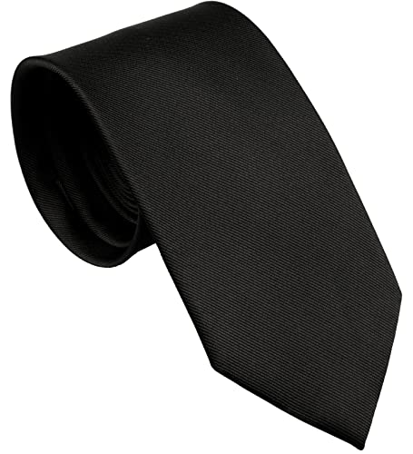 Zenxus Extra Long Solid Tie For Men Big And Tall, Black Xl Tie 63 Inch #TOP11