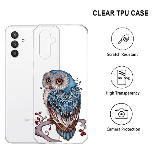 Beimeitu For Samsung Galaxy A13-5G Case Clear Owl Design, Transparent Girly Soft Tpu Flexible Protective Cover Anti-Shock Cute Owl Case For Galaxy A13 Girls Women Men #TOP2
