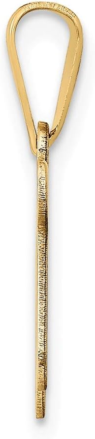 Solid 14k Yellow Gold Chai Pendant Charm - 18mm x 12mm