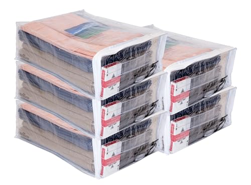 クリアビニールジッパーストレージバッグ 5枚パック 12 x 15 x 5インチの商品画像（Amazon）