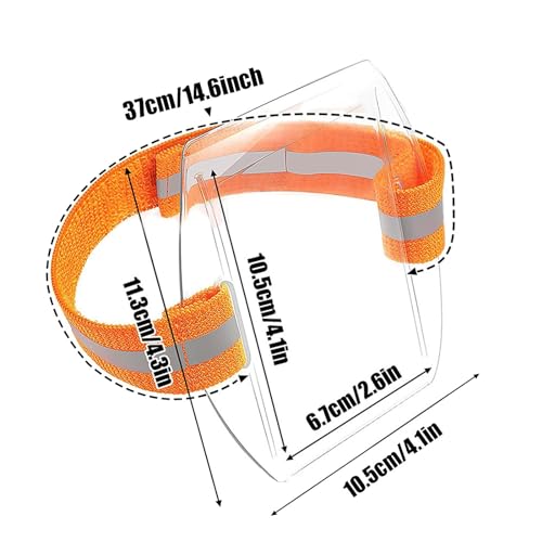 2X Armband ID Card Holder PVC Arm Holder for Men Women Office Business Clear3