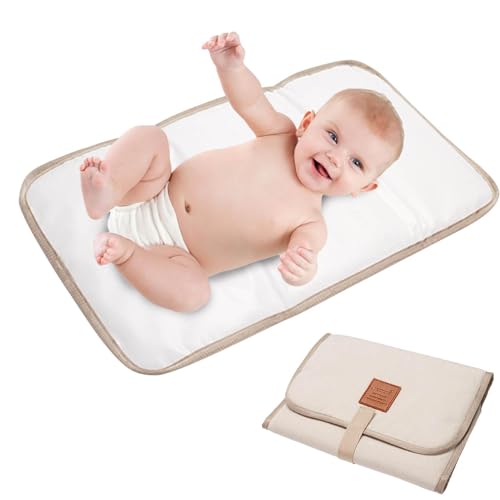 Mat De Cambio De Pañales: Almohadilla Ligera, Impermeable Y Conveniente Para Uso En El Uso De La Marcha Alfombra De Bebé Portátil Plegable Con Cierre De Calcomanía Mágica, Ideal Para Viajes, Recorri