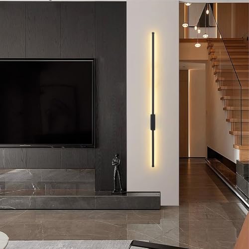 LED apliques de pared largo lineal moderno para iluminación interior de salones 7