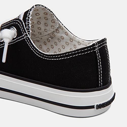 Weestep Toddler Little Kid Boys And Girls Classic Cotton Slip On Sneakers(11 Little Kid, Classic Black) #TOP7