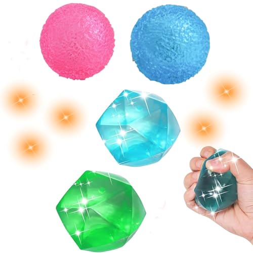 Juego de 4 bolas de alivio de presión para niños, de color aleatorio, antiestrés para niños y adultos, ideales para relajación y sensores