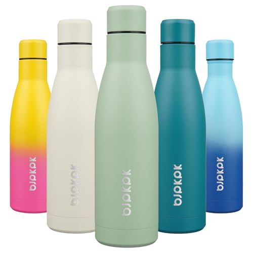 Image of BJPKPK 17oz Skinny Insulated Water Bottle, Stainless Steel Flask