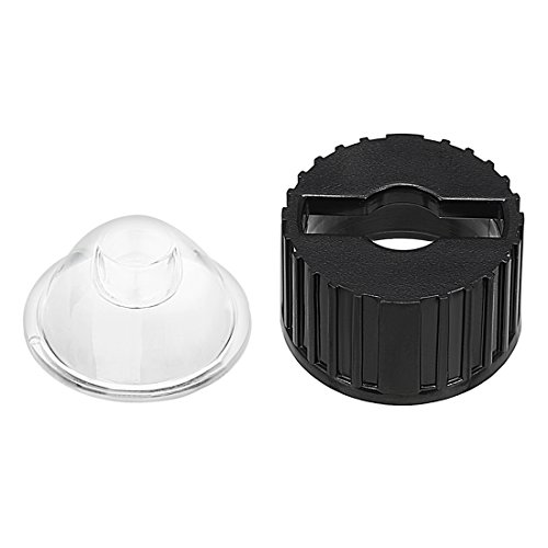 uxcell 10 pcs lente LED 20mm 30 grados con soporte negro miniatura 3