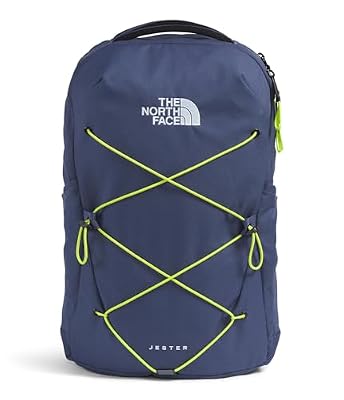 The North Face Jester Everyday Laptop Backpack - Commuter Daypack, Water Repellent, Laptop Sleeve, Lunar Blue/Fizz Lime, One Size