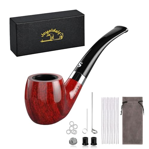 [Design elegante a fondo piatto] A differenza delle pipe da tabacco tradizionali, la pipa Joyoldelf presenta un design a fondo piatto che si appoggia saldamente su qualsiasi superficie, senza bisogno di un supporto aggiuntivo. Il suo design elegante e dettagliato aggiunge un tocco di eleganza, rendendola funzionale ed esteticamente piacevole per fumatori e collezionisti.