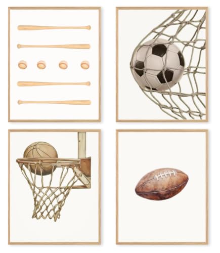 4 pósteres de pared de deportes retro perfectos para decorar la habitación de un niño