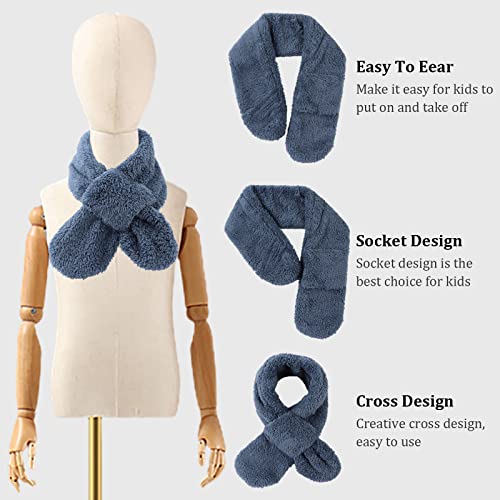 Image of JANGANNSA Fleece Kids Scarf - Warm Winter & Autumn Neck Warmer for Boys & Girls 1-6Y