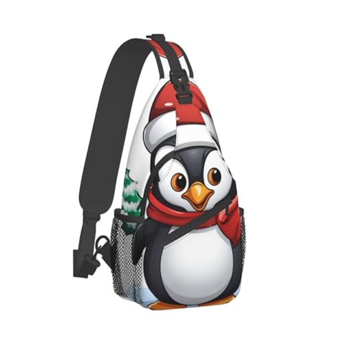Bolso tipo sling con estampado de pingüino para senderismo miniatura 2