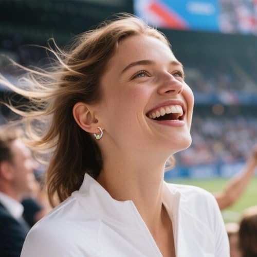 925 Sterling Silver Baseball/Football/Basketball/Volleyball Earrings Ball Hoop Earrings Cool Sports Earrings Jewelry Gifts for Women Girls Sensitive Ears4