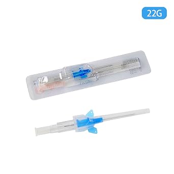 Veterinary Disposable Butterfly Type IV Cannula Catheter with Wings 22G Veterinary Instruments(22G,10PCS)