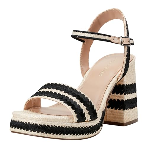 Marc Fisher Women's Honnia Heeled Sandal, Light Natural/Black 110, 5.5 by Marc Fisher - Used condition - CA$66.06