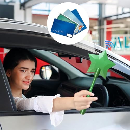 3D Printed Credit Card Wand Tap to Pay – Star Magic Wand Contactless Payment Card Holder, Fun Debit/Credit Card Tap Payment Accessory for Kids & Adults, Ideal for Pranks, Parties & Raves