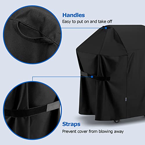 SunPatio 58 Inch Outdoor Grill Cover, Compatible for Weber Genesis II, Genesis 300 and II LX 300 Series Gas Grills, Heavy Duty Waterproof Barbecue Cover, Compared to Weber 7130, 58\"W x 25\"D x 44.5\"H