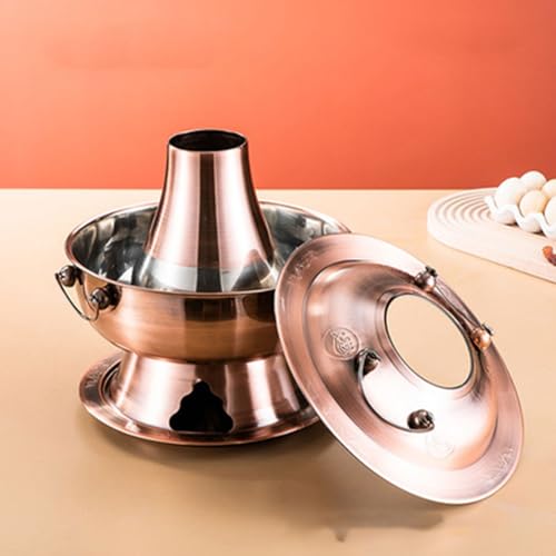 Olla caliente de cobre chino y fondue de carnes a carbón 7