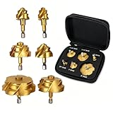 Uadme Alésoir Tuyau PVC, PPR Foret Étagé de Levage pour Tube 20 25 32 40 50 63 mm, Perceur...