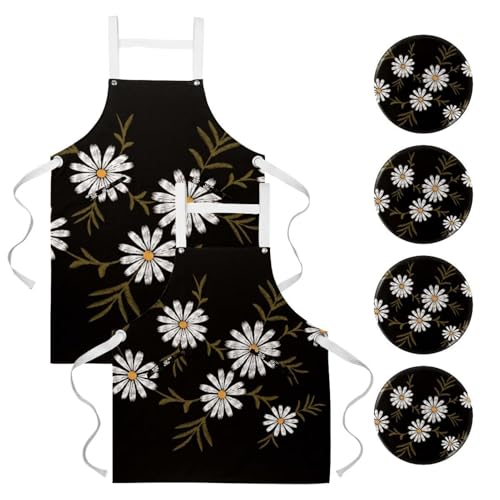 Tablier de serveuse multicolore pour restaurant et nettoyage