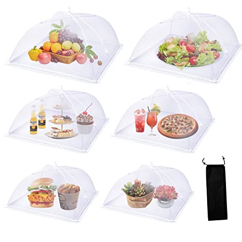 Food Tent Covers For Outside, 6Pack Outdoor Serving Dish Covers With Carry Bag (17X17* 2, 14X14* 2, 12X12* 2), Reusable And Collapsible Pop Up Mesh Food Nets For Parties, Picnics, Bbqs, Home Use #TOP1