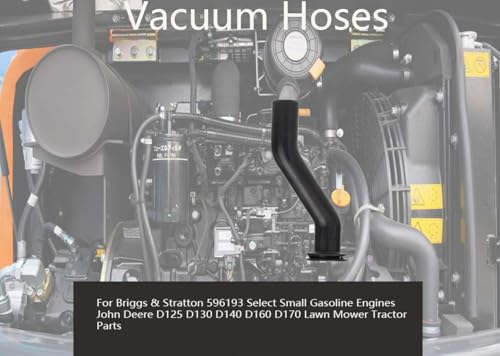 (2/Pack) 596163 593998 797408 Rubber Vacuum Hose Compatible With B & S John Deere D125 D130 D140 D160