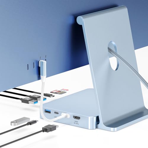 Image of USB C Hub for iMac 24 inch 2021 /2023 /2024, 8 in 1 iMac USB Hub with M.2 SSD Expansion (SSD Not Included)，with USB A /C 3.2 10Gbps, SD /TF, HDMI iMacM1 M3 M4 Dock Accessories