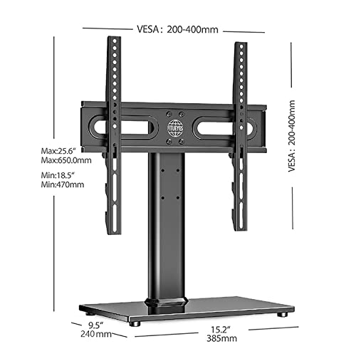 Support TV de table universel avec gestion des câbles discrète