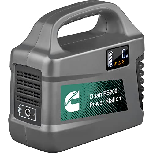 Cummins Onan PS200 Power Station Lithium-ion Battery Power Inverter Generator with 300 Peak Watts, 150 Running Watts and Multiple Charging Options for a Mobile Lifestyle